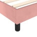Cama box spring con colchón terciopelo rosa 200x200 cm