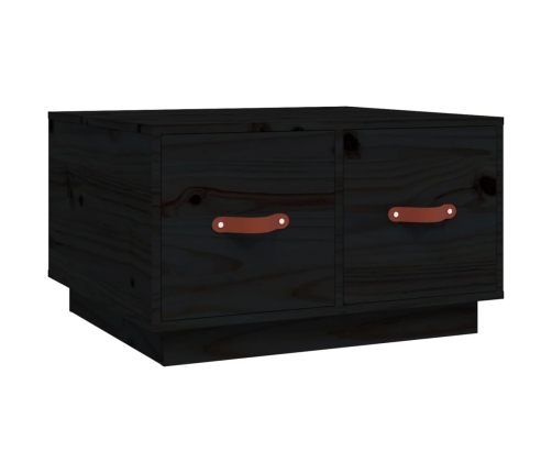 Mesa de centro de madera maciza de pino negro 60x53x35 cm