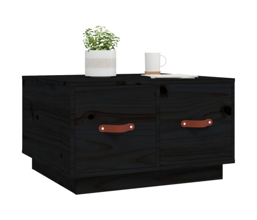 Mesa de centro de madera maciza de pino negro 60x53x35 cm