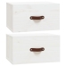 Mesitas de noche de pared 2 uds blanco 40x29,5x22 cm