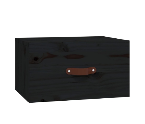 Mesitas de noche de pared 2 uds negro 40x29,5x22 cm