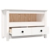 Mueble para TV de madera maciza de pino blanco 79x35x52 cm