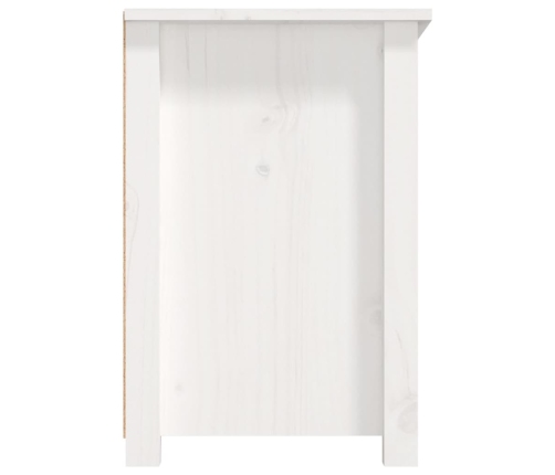 Mueble para TV de madera maciza de pino blanco 79x35x52 cm