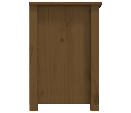 Mueble de TV madera maciza de pino marrón miel 79x35x52 cm