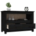 Mueble de TV de madera maciza de pino negro 79x35x52 cm