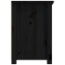 Mueble de TV de madera maciza de pino negro 79x35x52 cm