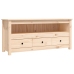 Mueble de TV de madera maciza de pino 114x35x52 cm