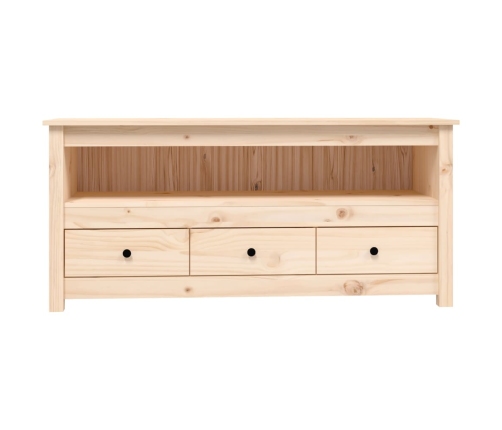 Mueble de TV de madera maciza de pino 114x35x52 cm