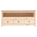 Mueble de TV de madera maciza de pino 114x35x52 cm