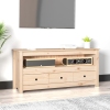 Mueble de TV de madera maciza de pino 114x35x52 cm