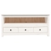 Mueble para TV de madera maciza de pino blanco 114x35x52 cm