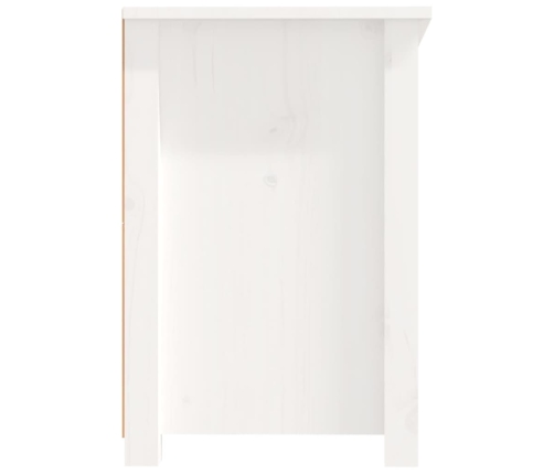 Mueble para TV de madera maciza de pino blanco 114x35x52 cm