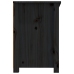 Mueble de TV de madera maciza de pino negro 114x35x52 cm