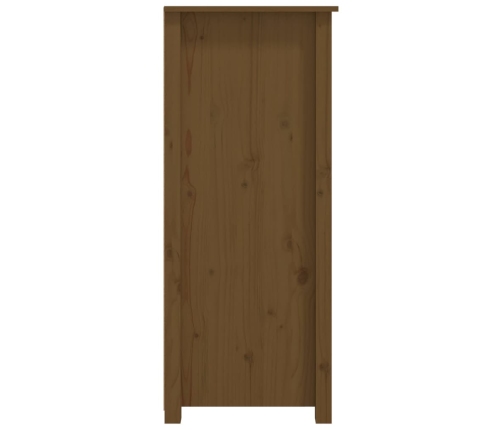 Aparador de madera maciza de pino marrón miel 83x41,5x100 cm