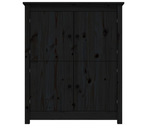 Aparador de madera maciza de pino negro 83x41,5x100 cm