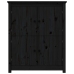 Aparador de madera maciza de pino negro 83x41,5x100 cm