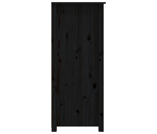 Aparador de madera maciza de pino negro 83x41,5x100 cm