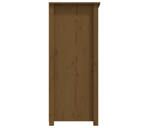 Aparador de madera maciza de pino marrón miel 83x41,5x100 cm