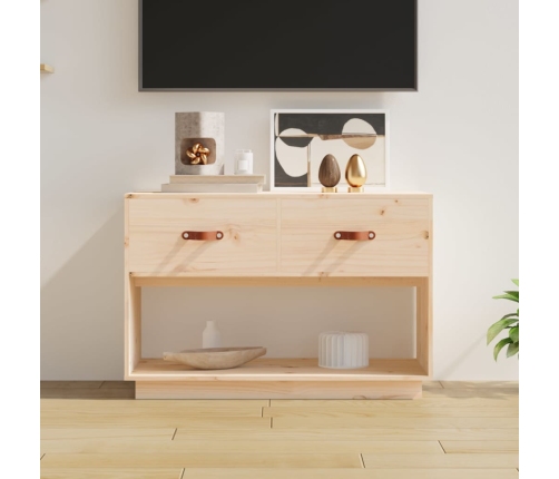 Mueble de TV de madera maciza de pino 90x40x60 cm