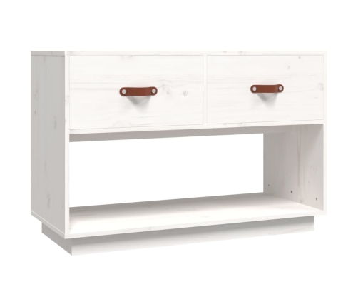 Mueble para TV madera maciza de pino blanco 90x40x60 cm