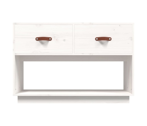 Mueble para TV madera maciza de pino blanco 90x40x60 cm