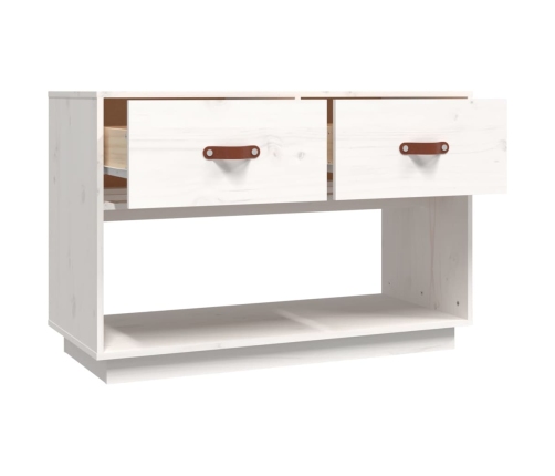 Mueble para TV madera maciza de pino blanco 90x40x60 cm