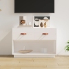 Mueble para TV madera maciza de pino blanco 90x40x60 cm