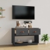 vidaXL Mueble de TV madera maciza de pino gris 90x40x60 cm