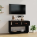 vidaXL Mueble de TV madera maciza de pino negro 90x40x60 cm