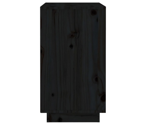 Botellero de madera maciza de pino negro 55,5x34x61 cm