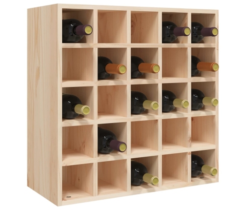 Botellero de madera maciza de pino 56x25x56 cm