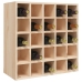 Botellero de madera maciza de pino 56x25x56 cm