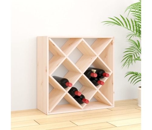 Botellero de madera maciza de pino 62x25x62 cm