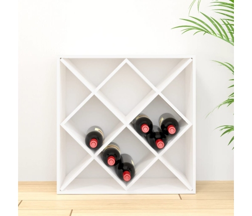 Botellero de madera maciza de pino blanco 62x25x62 cm