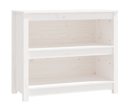 vidaXL Estantería madera maciza de pino blanca 80x35x68 cm