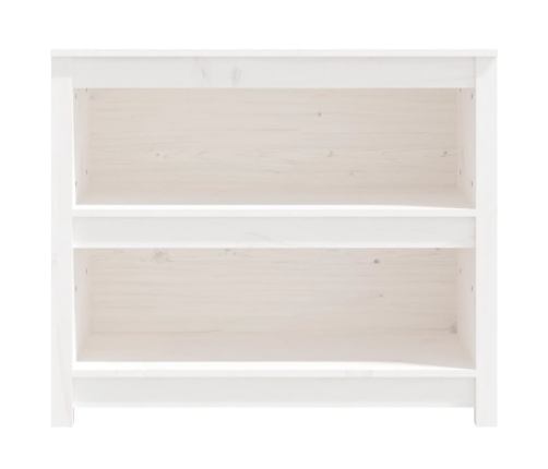 vidaXL Estantería madera maciza de pino blanca 80x35x68 cm