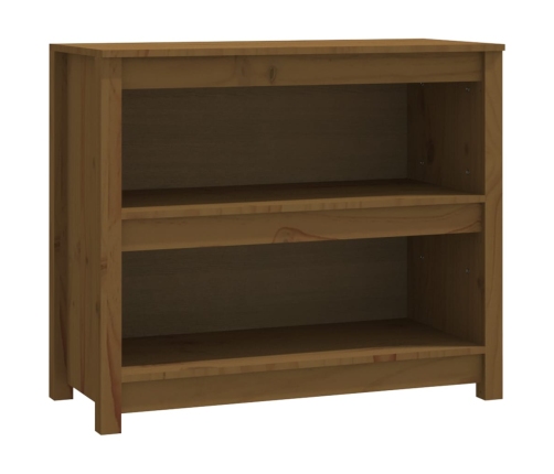 vidaXL Estantería madera maciza de pino marrón miel 80x35x68 cm