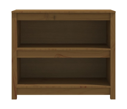 vidaXL Estantería madera maciza de pino marrón miel 80x35x68 cm