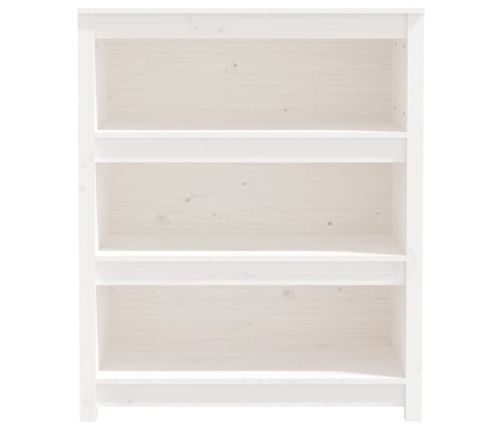 vidaXL Estantería madera maciza de pino blanca 80x35x97 cm