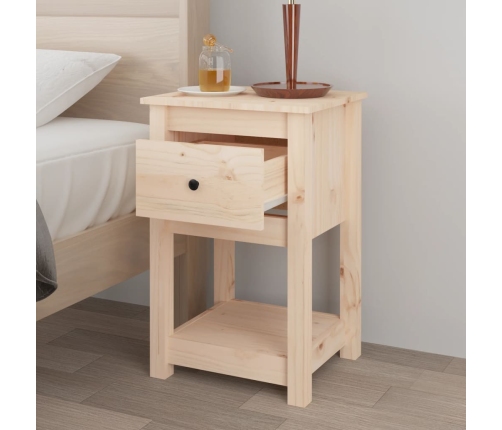 Mesita de noche madera maciza de pino 40x35x61,5 cm