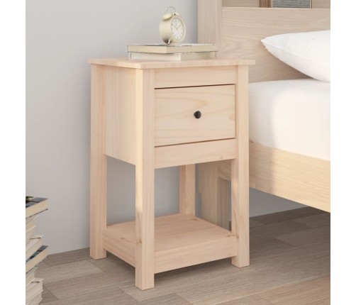 Mesita de noche madera maciza de pino 40x35x61,5 cm