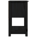 Mesita de noche madera maciza de pino negro 40x35x61,5 cm