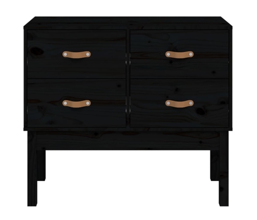 Mueble consola de madera maciza de pino negro 90x40x78 cm