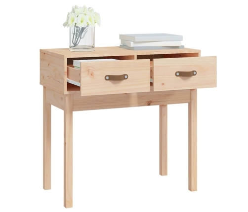 Mesa consola madera maciza de pino 76,5x40x75 cm