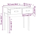 Mesa consola madera maciza de pino 76,5x40x75 cm