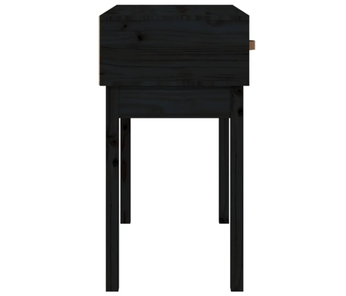 Mesa consola madera maciza de pino negro 76,5x40x75 cm