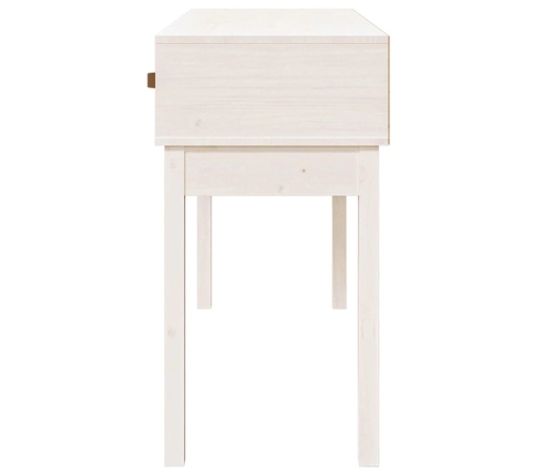 Mesa consola de madera maciza de pino blanco 114x40x75 cm