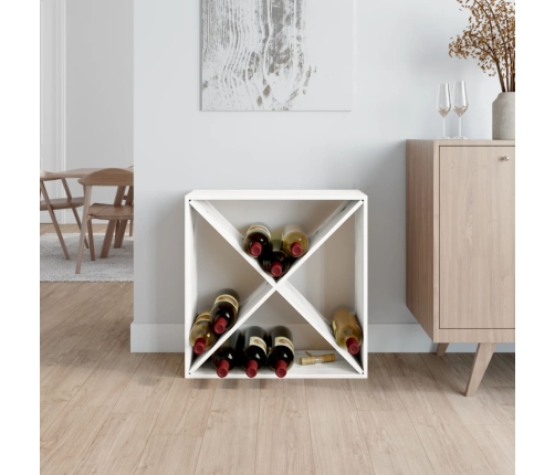 Botellero de madera maciza de pino blanco 62x25x62 cm