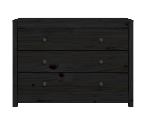 Armario auxiliar madera maciza de pino negro 100x40x72 cm