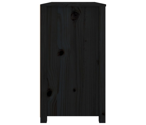 Armario auxiliar madera maciza de pino negro 100x40x72 cm